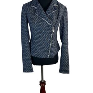 Metaphor Asym Zip Moto Jacket XS Grunge Dark Academia Women SZ XS